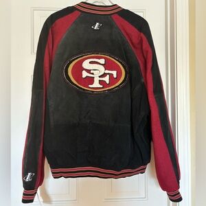 BNWT Vintage San Francisco 49ers Jacket suede team NFL logo athletic XL Rare 90s
